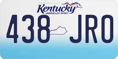 KY license plate 438JRO