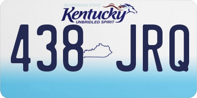 KY license plate 438JRQ