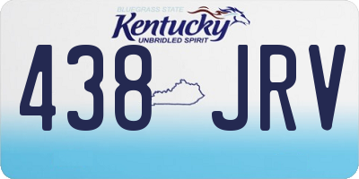 KY license plate 438JRV