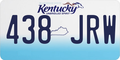 KY license plate 438JRW