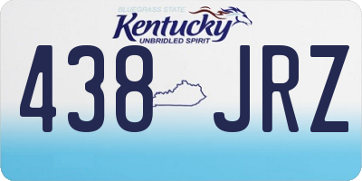 KY license plate 438JRZ