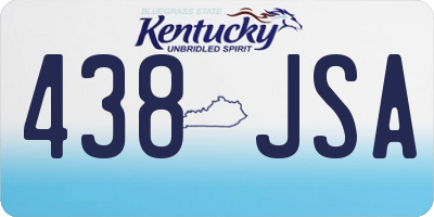 KY license plate 438JSA