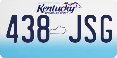 KY license plate 438JSG