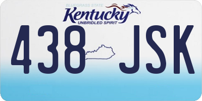 KY license plate 438JSK