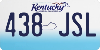 KY license plate 438JSL