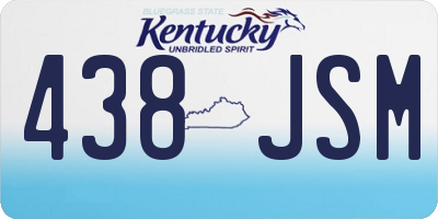 KY license plate 438JSM