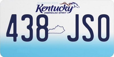 KY license plate 438JSO
