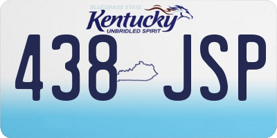 KY license plate 438JSP