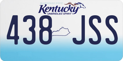 KY license plate 438JSS