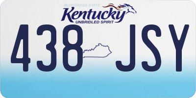 KY license plate 438JSY