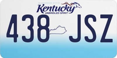 KY license plate 438JSZ