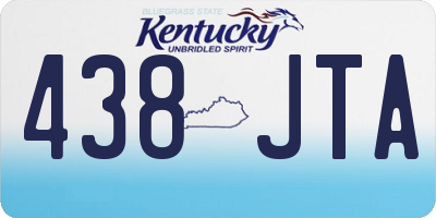 KY license plate 438JTA