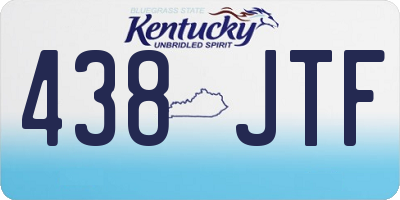 KY license plate 438JTF