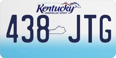 KY license plate 438JTG