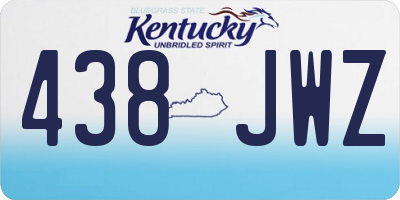 KY license plate 438JWZ