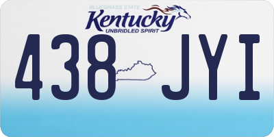 KY license plate 438JYI