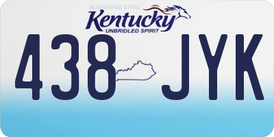 KY license plate 438JYK