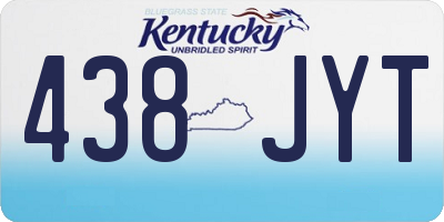 KY license plate 438JYT