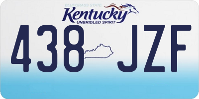 KY license plate 438JZF