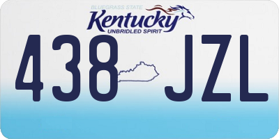 KY license plate 438JZL