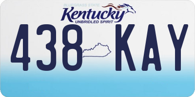 KY license plate 438KAY