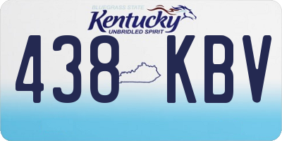 KY license plate 438KBV