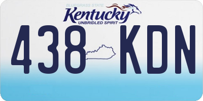 KY license plate 438KDN