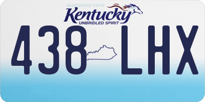 KY license plate 438LHX