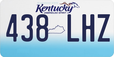 KY license plate 438LHZ