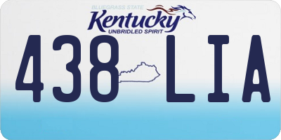 KY license plate 438LIA