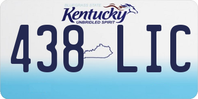 KY license plate 438LIC