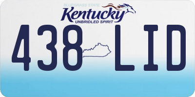 KY license plate 438LID