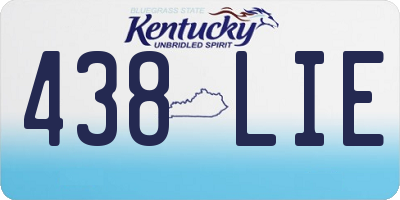 KY license plate 438LIE