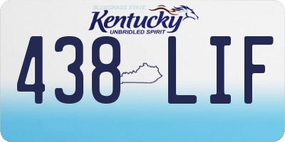 KY license plate 438LIF