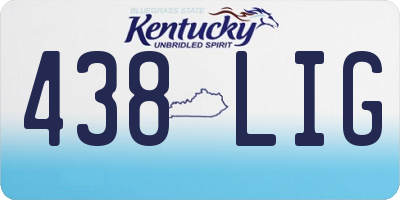 KY license plate 438LIG