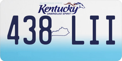 KY license plate 438LII