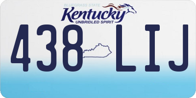 KY license plate 438LIJ