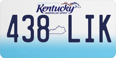 KY license plate 438LIK