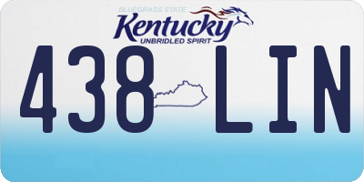 KY license plate 438LIN