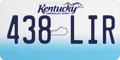 KY license plate 438LIR