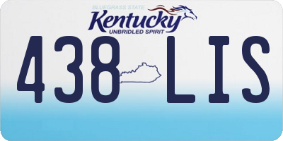 KY license plate 438LIS