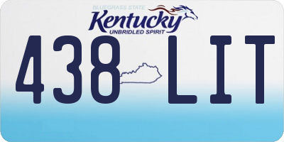 KY license plate 438LIT