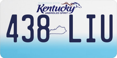 KY license plate 438LIU