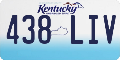 KY license plate 438LIV