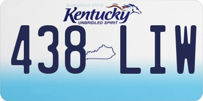 KY license plate 438LIW