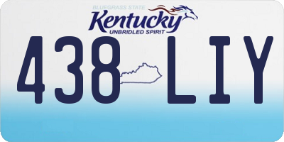 KY license plate 438LIY