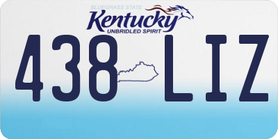 KY license plate 438LIZ