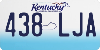 KY license plate 438LJA