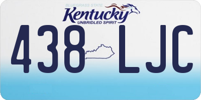 KY license plate 438LJC