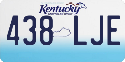 KY license plate 438LJE